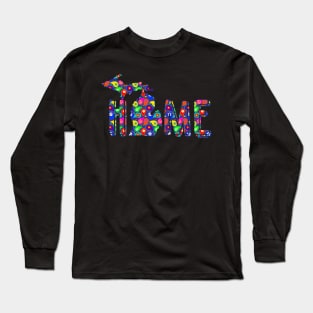 Home is Michigan | Paisley Peace Signs | Cherie's Art(c)2020 Long Sleeve T-Shirt